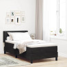 Cama con Somier y Colchón Negra 100x200 cm Terciopelo Negro 1