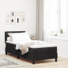 Cama tipo Box Spring con cabecera Negro 80 x 200 cm Terciopelo 1