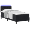 Cama tipo Box Spring con cabecera Negro 80 x 200 cm Terciopelo 3