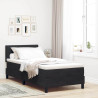 Cama tipo Box Spring con cabecera Negro 80 x 200 cm Terciopelo 1