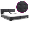 Estructura de cama sin colchón Cuero sintético negro 200x160 cm 1