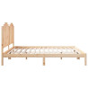 Cama extralarga sin colchón madera maciza 200x210 cm 5