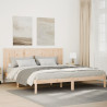 Cama extralarga sin colchón madera maciza 200x210 cm 1