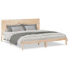 Cama extralarga sin colchón madera maciza 200x210 cm 2