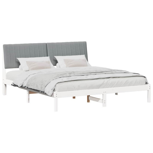 Estructura de cama con cabecera Gris Claro 180 x 200 cm M 3