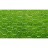 Malla de alambre hexagonal acero galvanizado plateado 1x25 m 3
