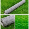 Cerca de arame hexagonal 1x25 m aço galvanizado prateado 5