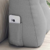 Cojín de Espalda Gris Nube 45 x 24 x 50 cm tela 5