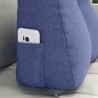 Cojín de Espalda Azul jeans 45 x 24 x 50 cm tela 5