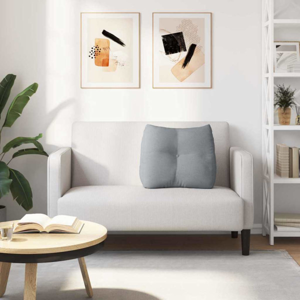 Cojín de Espalda Gris Claro 60 x 24 x 50 cm tela M 4