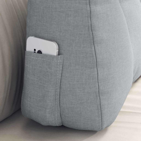 Cojín de Espalda Gris Claro 60 x 24 x 50 cm tela M 5