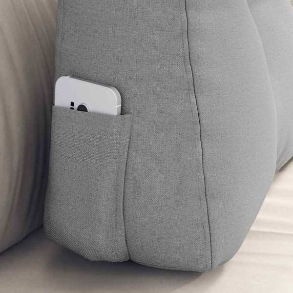 Cojín de Espalda Gris Nube 60 x 24 x 50 cm tela M 5