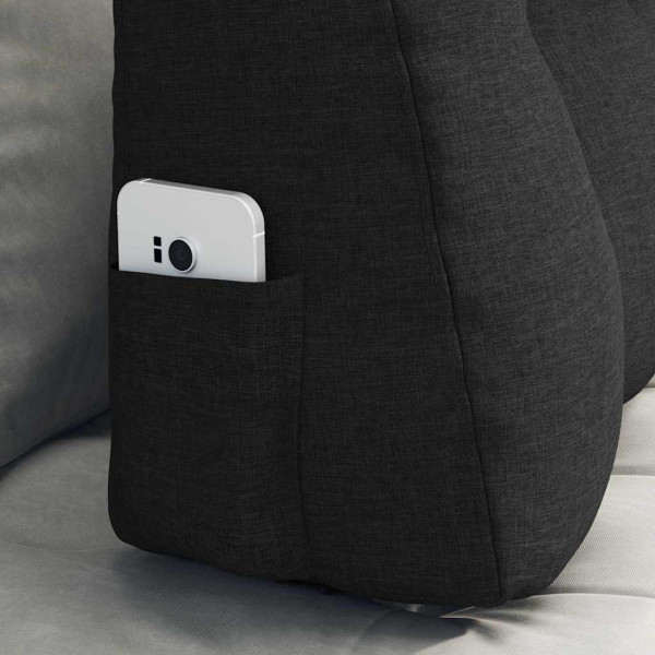 Cojín de Espalda Negro 80 x 24 x 50 cm tela M 5