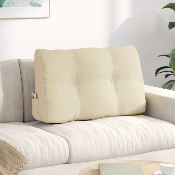 Cojín de Espalda Crema 80 x 24 x 50 cm tela D