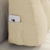 Cojín de Espalda Crema 80 x 24 x 50 cm tela 5