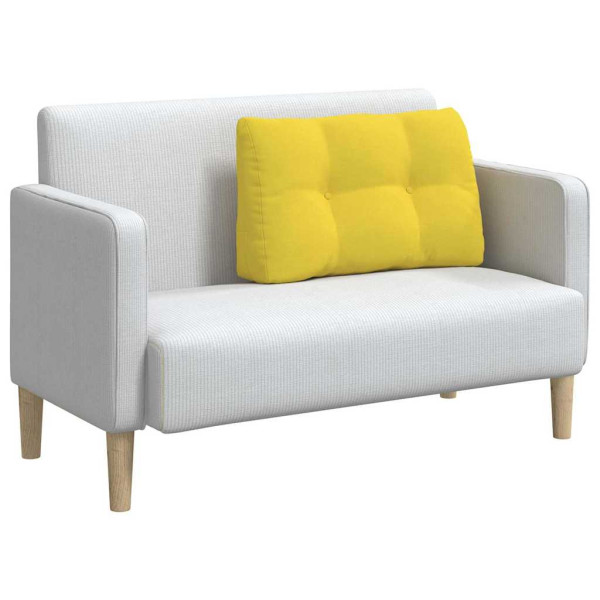 Cojín de Espalda Amarillo Claro 80 x 24 x 50 cm tela M 3