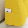 Cojín de Espalda Amarillo Claro 80 x 24 x 50 cm tela 5
