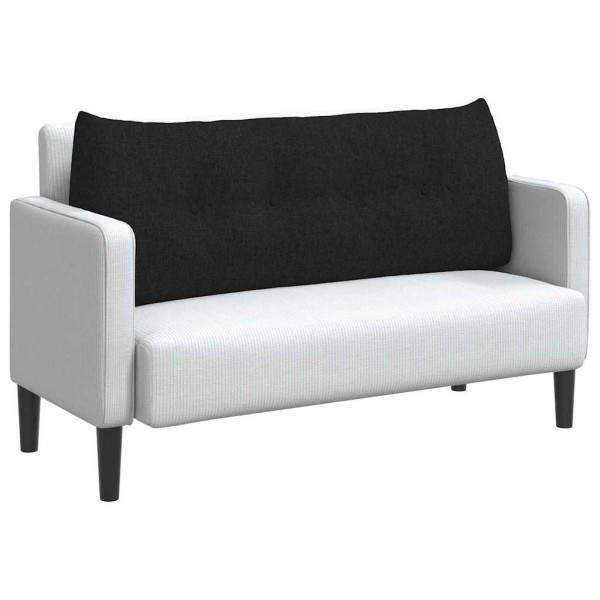 Cojín de Espalda Negro 120 x 24 x 50 cm tela M 3