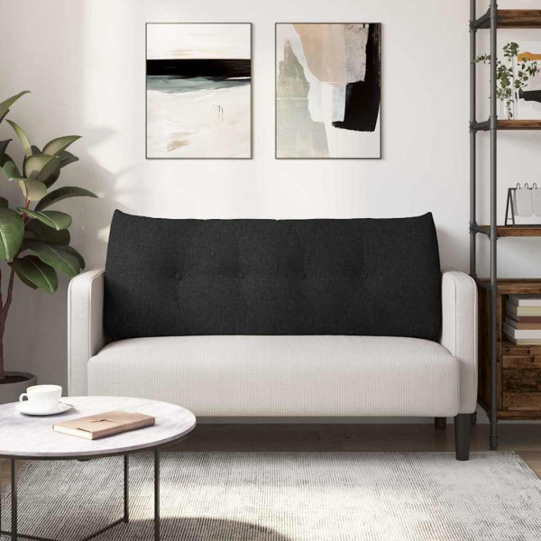 Cojín de Espalda Negro 120 x 24 x 50 cm tela M 4