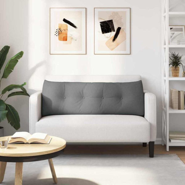 Cojín de Espalda Gris oscuro 140 x 24 x 50 cm tela M 4