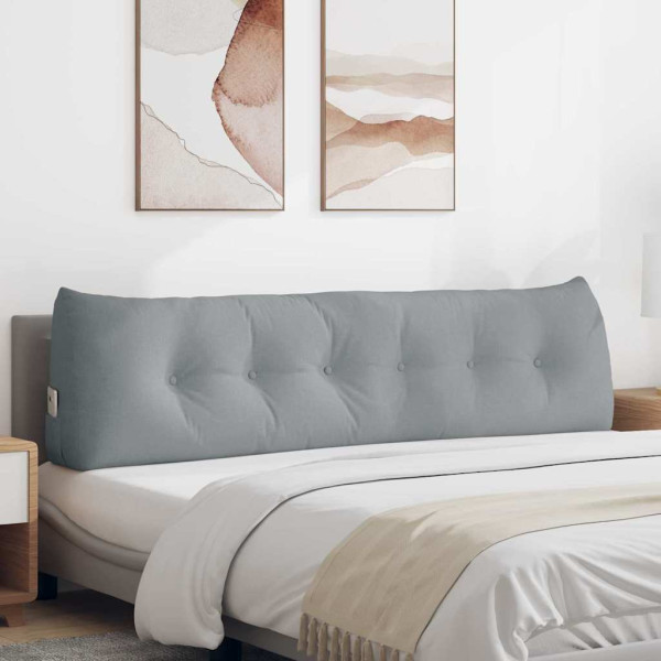 Cojín de Espalda Gris Claro 180 x 24 x 50 cm tela D