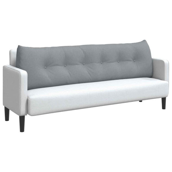 Cojín de Espalda Gris Claro 180 x 24 x 50 cm tela M 3