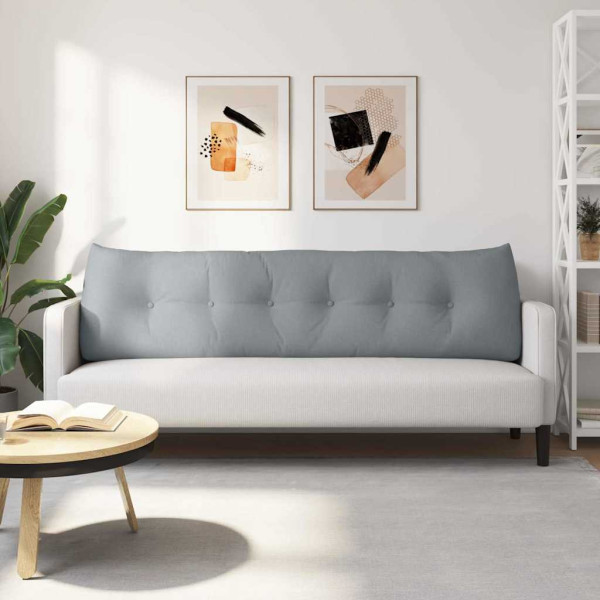 Cojín de Espalda Gris Claro 180 x 24 x 50 cm tela M 4
