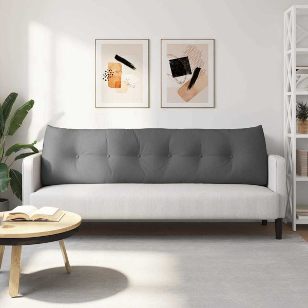 Cojín de Espalda Gris oscuro 180 x 24 x 50 cm tela M 4