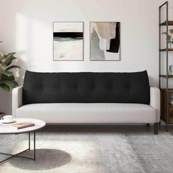 Cojín de Espalda Negro 180 x 24 x 50 cm tela M 4