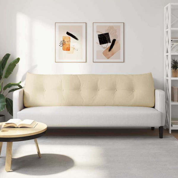 Cojín de Espalda Crema 180 x 24 x 50 cm tela M 4