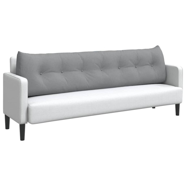 Cojín de Espalda Gris Claro 200 x 24 x 50 cm tela M 3