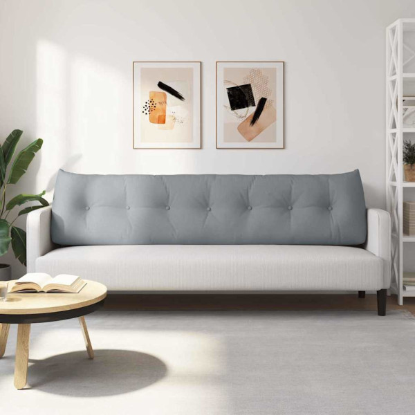 Cojín de Espalda Gris Claro 200 x 24 x 50 cm tela M 4