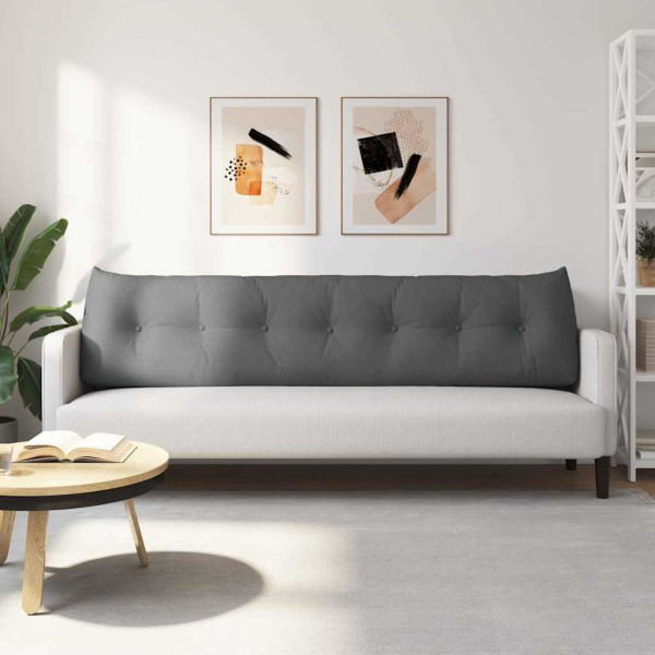 Cojín de Espalda Gris oscuro 200 x 24 x 50 cm tela M 4