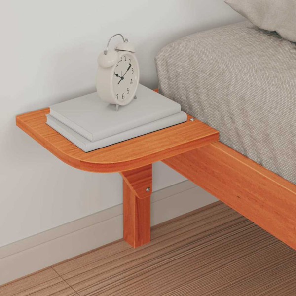 Estructura de Cama con Mesitas Marrón cera 80 x 220 cm M 4