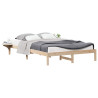 Estructura de Cama con Mesitas Natural 140 x 220 cm 3