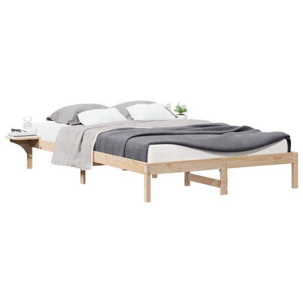 Estructura de Cama con Mesitas Natural 160 x 220 cm M 3