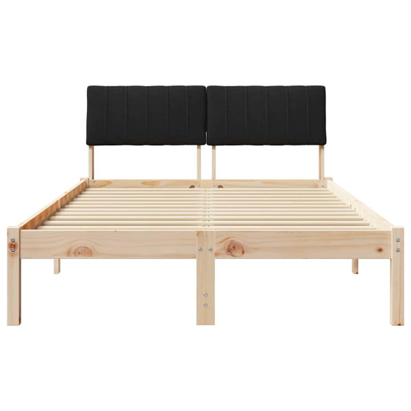Estructura de cama con cabecera Marrón y negro 120 x 190 cm M 5