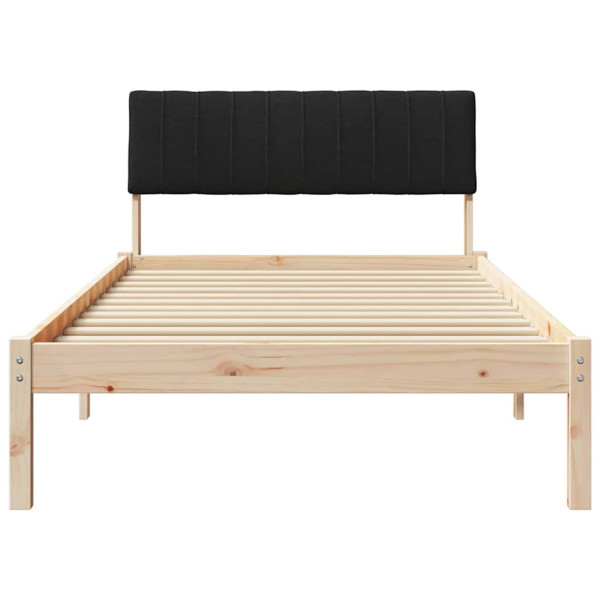 Estructura de cama con cabecera Marrón y negro 100 x 200 cm M 5