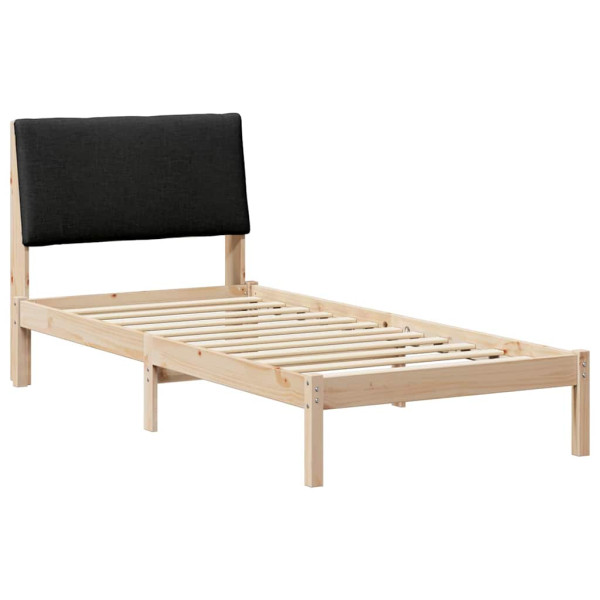 Estructura de cama con cabecera Marrón y negro 100 x 200 cm M 2