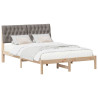 Estructura de cama Taupé 140 x 190 cm Madera de pino macizo 3