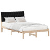 Estructura de Cama con Cabecera Tapizada Marrón 120 x 190 cm 3