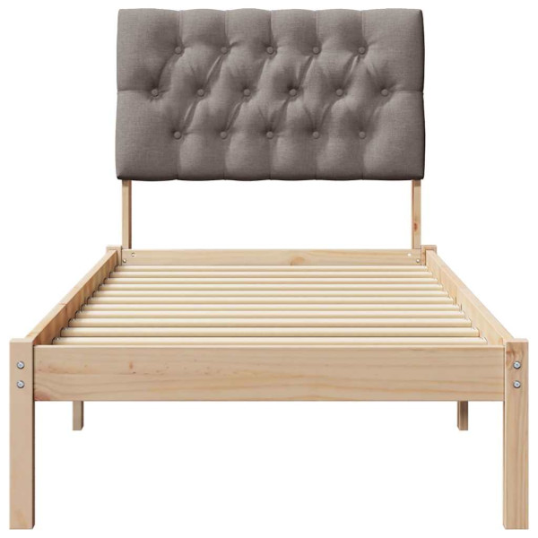 Estructura de Cama con Cabecera Tapizada Marrón 80 x 200 cm M 5