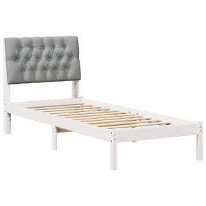 Estructura de Cama con Cabecera Tapizada 80 x 200 cm H