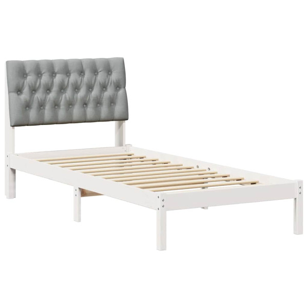 Estructura de Cama con Cabecera Tapizada 90 x 190 cm M 2