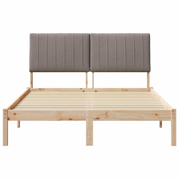 Estructura de cama Taupé 140 x 200 cm Madera de pino macizo M 5