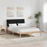 Estructura de cama Negro 140 x 190 cm Madera de pino macizo 1