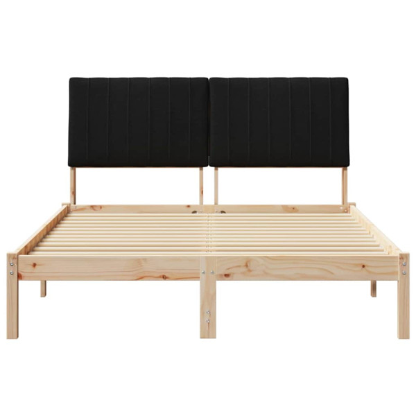 Estructura de cama Negro 140 x 190 cm Madera de pino macizo M 5
