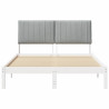Estructura de cama con cabecera Gris Claro 140 x 190 cm 5