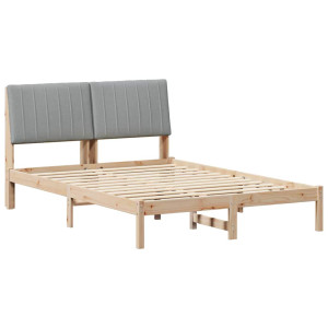 Estructura de cama Marrón 135 x 190 cm Madera de pino macizo H