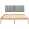 Estructura de cama Marrón 135 x 190 cm Madera de pino macizo 5
